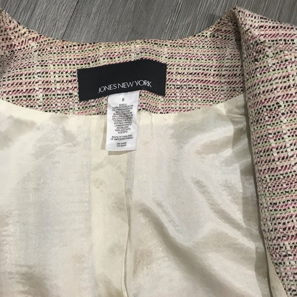 Jones New York Bright Tweed 3/4 Jacket size 8 - Picture 5 of 7